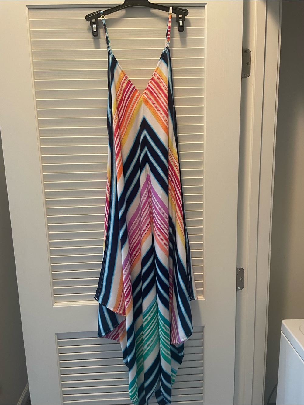 Tommy Bahama Multi-Color Chevron Maxi Dress with Spaghetti Straps